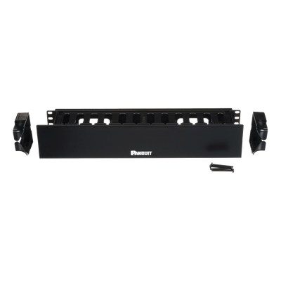Organizador de Cables Horizontal PatchLink, Sencillo (Solo Frontal), Con Tapa Extendida, Para Rack de 19in, 2UR - Image 2
