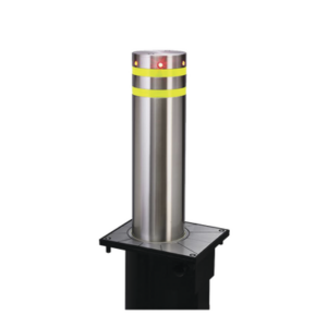 Bolardo neumático de acero inoxidable | 220 mm de diámetro | 750 mm de altura | acabado elegante con iluminacion led color rojo