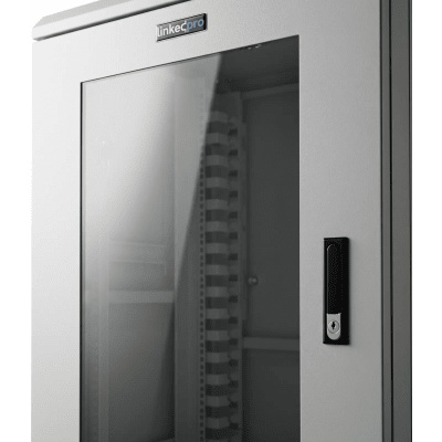 Gabinete Rack 19 Pulgadas | 18U | Piso | Puerta Cristal Templado | Acero Cal. 16-18-20 | 750 kg (1653.5 lb) | 60x93x46 cm (23.6x36.6x18.1 in) - Image 2