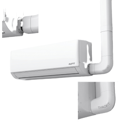 Kit de Canaletas Para la Organización de Tuberías y Cables Eléctricos en Instalaciones de Aire Acondicionado, Uso en Interiores y Exteriores, PVC Rígido, Ideal Para Minisplit, Contenido de Kit (11 Piezas), (3000-00000) - Image 6