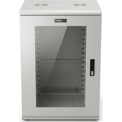 Gabinete Rack | 16 Unidades Rack (UR) | Puerta Cristal Templado | Montaje Pared | Acero Calibres 18-22 | Abatible 120° | Ventilación 120 mm - Image 2