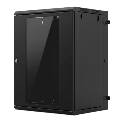 Gabinete Rack | 16 Unidades Rack (UR) | Puerta Cristal Templado | Montaje Pared | Acero Calibres 18-22 | Abatible 120° | Ventilación 120 mm - Image 2