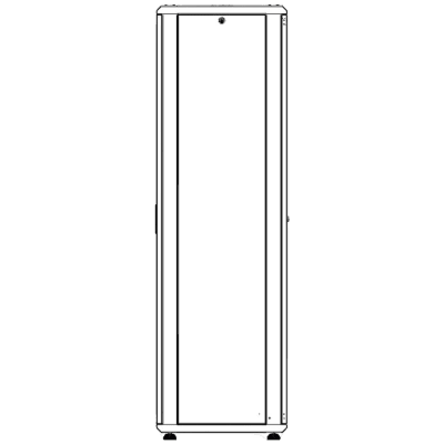 Gabinete Rack 24 Unidades | 19 Pulgadas | Puerta de Cristal | Piso | Acero Calibres 16-18-20 | 750 Kg Carga | 600x605x1190 mm (23.6x23.8x46.9 in) | Vidrio con Cerradura, Niveladores Incluidos - Image 3