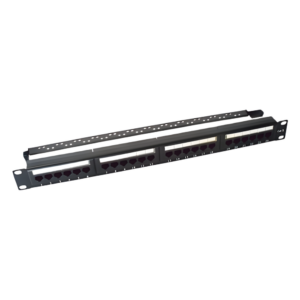 Panel de Parcheo de Impacto (110) UTP de 24 Puertos Cat6, 19 Pulgadas (48.26 cm), con Barra para Organizar Cable