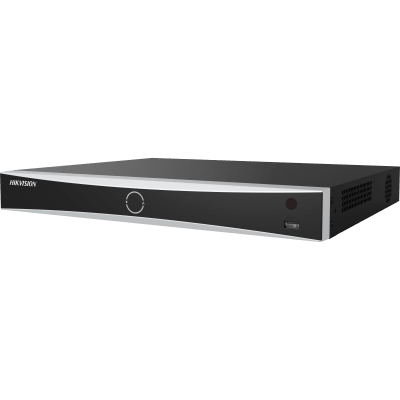 NVR IP | 32 Megapixel (8K) | 16 Canales | 16 Puertos PoE+ | AcuSense | Reconocimiento Facial | 2 Bahías HDD | Salida HDMI 8K