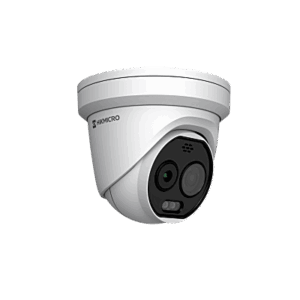 (HIKMICRO) Turret IP Bi-espectral (Térmica + Óptica) | Lente Térmico 2.1 mm (256 X 192) | Lente Óptico 2.2 mm (5 Megapixel) | Detección de Temperatura (-20°C a 650°C) | IA con GUANLAN | Dual Light (30 mts IR + 30