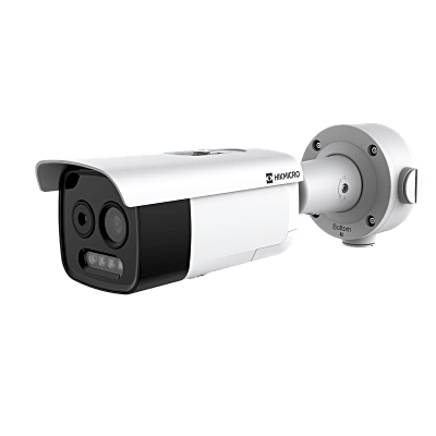 (HIKMICRO) Cámara Bala IP Bi-Espectral | Térmica (256 X 192 | 3.6 mm) + Óptica (5 MP | 4.3 mm) | IA GUANLAN | Rango: -20°C a 650°C | 2°C Tolerancia | Detección de Fuego y Humo | Alarma Visual y Audible | Dual Light