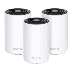 Router Inalámbrico MESH Interior para Hogar | Doble Banda Wi-Fi 6E AX5400 Mbps | 3 Puerto Gigabit WAN|LAN | 4 Antenas Internas | Administración Mediante la App Deco (iOS, Android) | Protección HomeShield