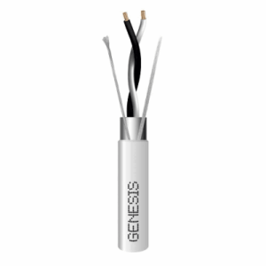 Carrete de 305 Metros (1000 Pies) | Cable 2 x 22 AWG | Color Blanco | Blindado | Plenum | Trenzado para Aplicaciones de Transmisión de Datos a Alta Velocidad para Automatización, EIA-485, BACnet y Otros Sistemas de Comunicación