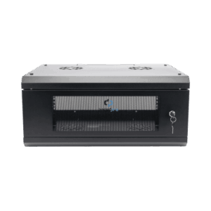 Gabinete de Pared con Puerta de Cristal Templado, 455mm de Profundidad, 4U Rack de 19'', Acero Reforzado