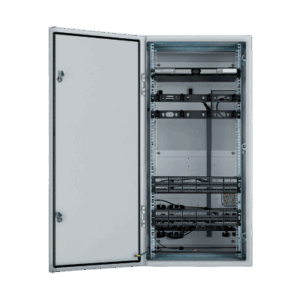 Gabinete Industrial Preconfigurado de Montaje en Pared, Fabricado en Acero Bajo en Carbono, Protección NEMA 4|12 IP66, de 26 UR, Color Gris