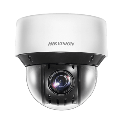 Mini Domo IP PTZ 4 Megapixel | 25X Zoom | 50 mts Luz Infrarroja Inteligente (Visión Nocturna) | Autoseguimiento | WDR 120 dB | PoE+ | IP66 | Ultra Baja Iluminación | MicroSD