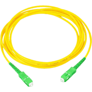 Jumper de Fibra Óptica Monomodo SC|APC SC|APC Simplex, Color Amarillo, 2 Metros (6.56 Pies)