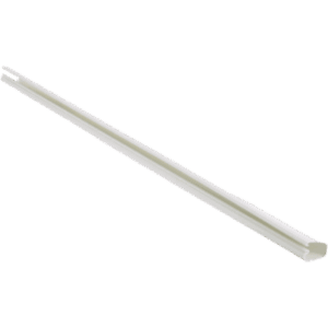 Canaleta LD5 de PVC rígido, con cinta adhesiva para instalación sin herramientas, 26 x 15 x 1828.8 mm, Color Blanco