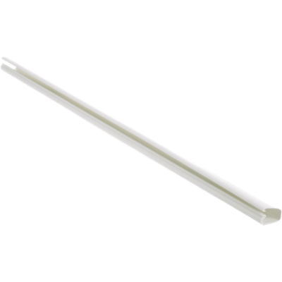 Canaleta LD5 de PVC rígido, con cinta adhesiva para instalación sin herramientas, 26 x 15 x 1828.8 mm, Color Blanco