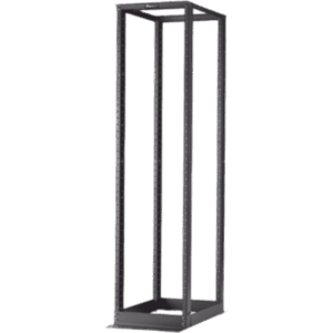 Rack de Cuatro Postes Estándar de 19", Rieles Numerados y Roscados #12-24, Profundidad Máxima de 23 in, 45 Unidades de Rack, Color Negro