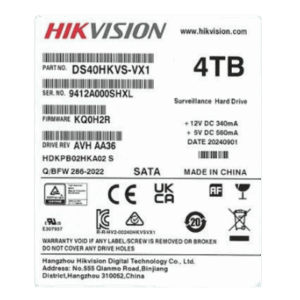 Disco Duro Enterprise 3.5" 4 TB | Hikvision | 7200 RPM | SATA | Alto Rendimiento | Recomendado para NVRs HIKVISION