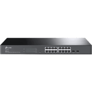 Switch Omada SDN Administrable | 16 puertos Gigabit y 2 puertos SFP | Funciones sFlow, QinQ y QoS | Administración centralizada OMADA