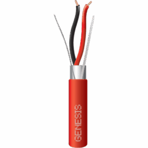 Bobina de 305 Metros (1000 Pies) de Alambre | 2 x 16 AWG | Riser | Para Aplicaciones de Incendio FPLR | Blindado Sólido Color Rojo