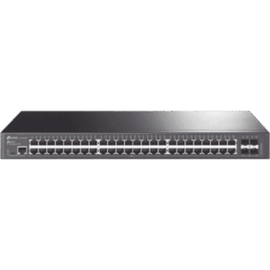 Switch Omada SDN Administrable | 48 puertos Gigabit y 4 puertos SFP+ | Funciones sFlow, QinQ y QoS | Administración centralizada OMADA