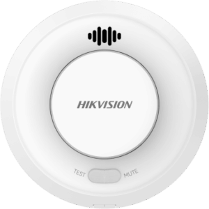 Detector de Humo Interlink con Funcion Hub | Doble Tecnología de Sensor de Luz | Alarma Auditiva 85dB | Batería de Litio 10 Años | Autoverificación | Compatible con Hik-Connect | Interconectable 30 Dispositivos