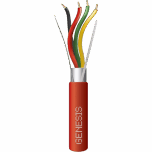 Carrete de 305 Metros (1000 Pies) de Alambre | 4 x 16 AWG | Blindado | Plenum | Tipo FPLP | Color Rojo | Para Aplicaciones en Sistemas de Detección de Incendio y Sistemas de Evacuación