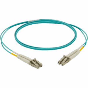 Jumper de Fibra Optica Multimodo 50|125 OM3, LC-LC Duplex, LSZH, Color Aqua, 3 Metros (9.84 Pies)