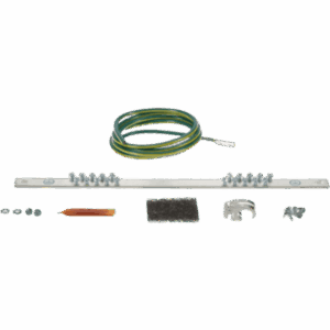 Kit de Puesta a Tierra con Jumper 6 AWG RGREJ696Y y Barra de Conexiones de 20 Orificios RGRB19U, para Rack de 19in