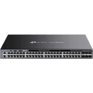 Switch Omada L3 SDN Administrable | 48 puertos Gigabit y 6 puertos SFP+ | Presupuesto PoE 1440 W | Funciones RIP, VRRP, Servidor DHCP | Administración centralizada OMADA | Fuente Redundante