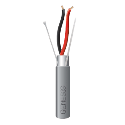 Cable para Alarma | 2x18 AWG | Blindado | Riser | 152 m (500 ft) | Gris