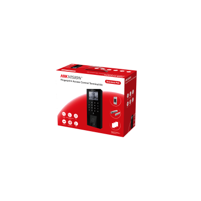 Kit Terminal Control Acceso Biométrico DS-KAS807 | Huella Digital | 2.4" LCD | 5000 Huellas + 5000 Tarjetas | IP65 | Wi-Fi + PoE | Cerradura Magnética 272 kg | Botón Touchless