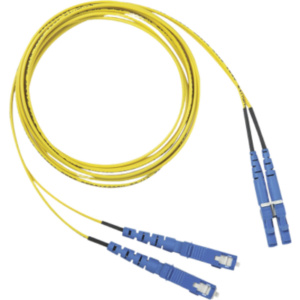 Jumper de Fibra Optica Monomodo 9|125 OS2, LC-SC Duplex, OFNR (Riser), Color Amarillo, 1 Metro (3.28 Pies)