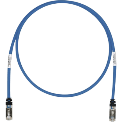 Patch Cord Cat6A | Blindado S|FTP | 500 MHz | 26 AWG | 0.61 m (2 ft) | CM|LS0H | Azul