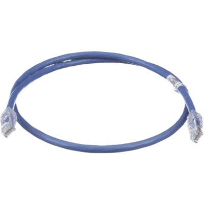 Cable de Parcheo UTP | Cat6A | 24 AWG | CM | 0.3 m (1 pie) | Azul