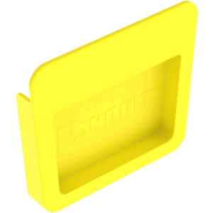 Tapa Final Para Canaletas FiberRunner™ 4x4, de Instalación a Presión, Color Amarillo