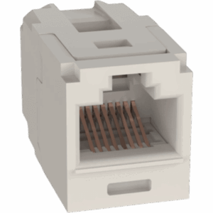 Módulo Acoplador RJ45 a RJ45, Mini-Com, Categoría 6, Color Blanco Mate