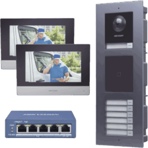 KIT de Videoportero IP para 7 DEPARTAMENTOS con llamada a App de Smartphone y Lector de Tarjetas EM | 2da Generación (Modular) | Montaje para EMPOTRAR incluido