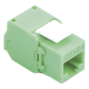 Módulo Jack Keystone Cat5e (Toolless), con Terminación en Ángulo 180 - Color Amarillo, Compatible con Faceplate y Patchpanel Linkedpro