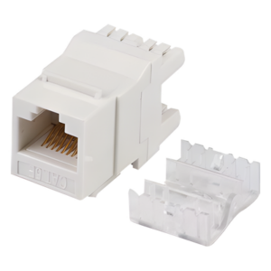 Módulo Jack Keystone Cat5e con Terminación en Ángulo 180 - Color Blanco