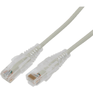 Cable de Parcheo Slim UTP Cat6A - 5 Metros (16.40 Pies) Gris, Diámetro Reducido (28 AWG)