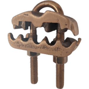 Conector para 3 Cables de Cobre (4 - 2|0 AWG) a Tubo o Varilla (5|8 in - 3|4 in).
