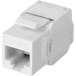 Módulo Jack Keystone Cat6 (Toolless), con Terminación en Ángulo 180 - Color Blanco, Compatible con Faceplate y Patchpanel Linkedpro