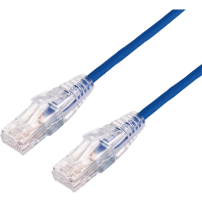 Cable de Parcheo Slim UTP Cat6A - 1 Metro (3.28 Pies) Azul, Diámetro Reducido (28 AWG)