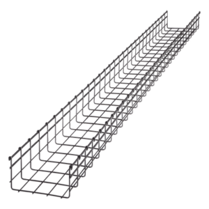 Charola Tipo Malla 105|200 mm, Acabado Electro Zinc, Hasta 334 Cables Cat6, Tramo de 3 Metros