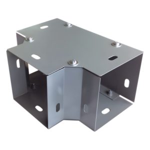 Derivación "T" horizontal 100 x 100 mm (3.94 x 3.94 pulg.), fabricado en lámina de acero al carbón