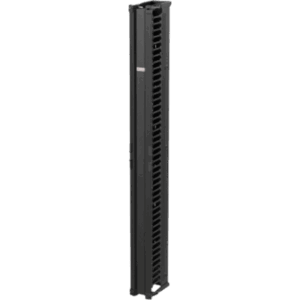 Organizador Vertical CableTek, Sencillo (Solo Frontal), Para Rack Abierto de 45 Unidades, 6 in de Ancho, Color Negro