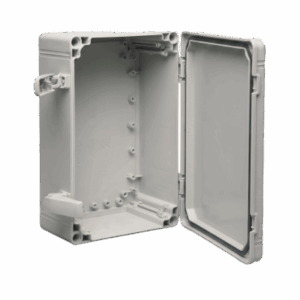 Soporte de Montaje de Pared | Para Gabinetes QLine I | Policarbonato | 4 Soportes + 4 Tornillos M3 Autorroscantes | RAL 7035 | Instalación en Campo