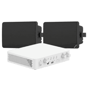 Kit de Audio | 70|100V | 2 Altavoces de pared | Bluetooth | Color Negro | Hik-Connect