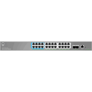 Switch Administrable L2++ | 24 Puertos Gigabit PoE++ 400W | 2 SFP+ | 88 Gbps | 65.472 Mpps | VLAN 4K | QoS Avanzado