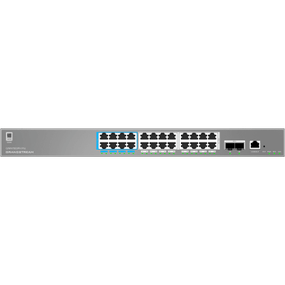Switch Administrable L2++ | 24 Puertos Gigabit PoE++ 400W | 2 SFP+ | 88 Gbps | 65.472 Mpps | VLAN 4K | QoS Avanzado